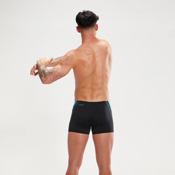 Плавки-шорты Speedo HyperBoom Splice Aquashort (Мужской; 38 (54); Черный/Голубой)